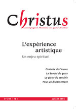 Revue Christus - L’expérience artistique  - N°211 - Juillet 2006
