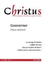 Revue Christus - Gouverner  - N°246 - Avril 2015
