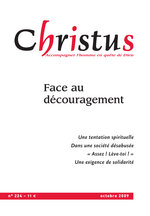 Revue Christus - Face au découragement  - N°224 - Octobre 2009